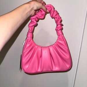 JW Pei Pink Gabbi Ruched Hobo Handbag
